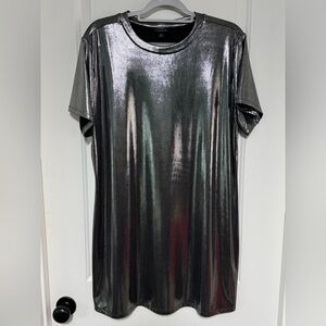 Torrid Shimmering Silver Mini Dress